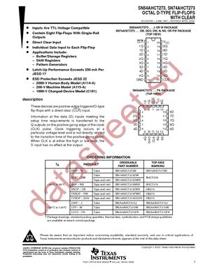 SN74AHCT273NSRG4 datasheet  